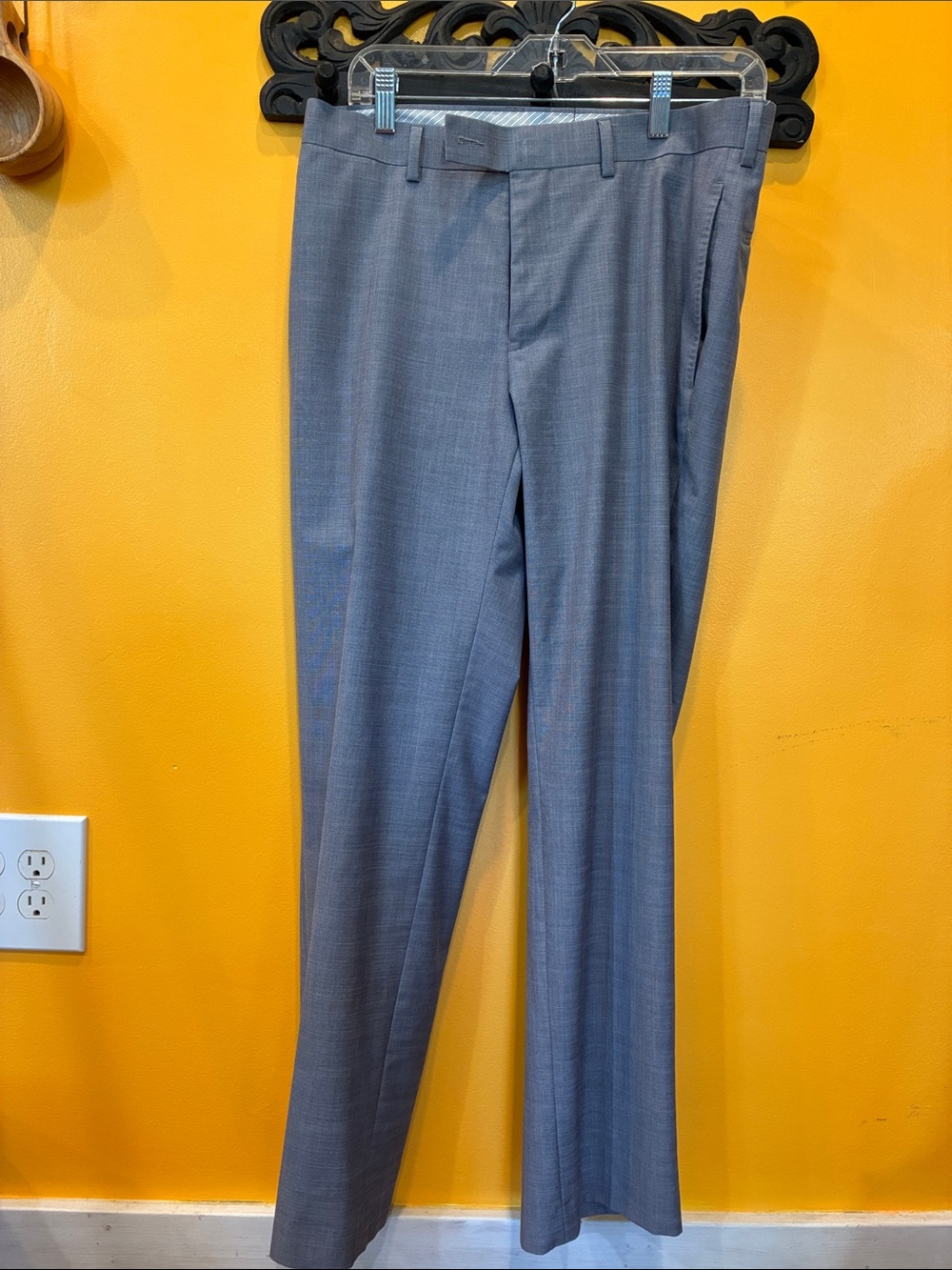Calvin Klein Light Gray Men's Dress Pants - Slim Tailored